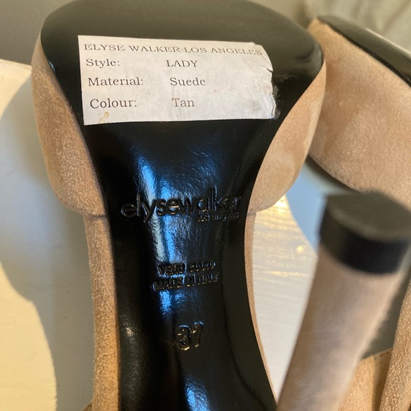 Elyse Walker Los Angeles. Style “Lady”. Sling Back Pumps Size 37 (6.5 US) Tan - Picture 10 of 12